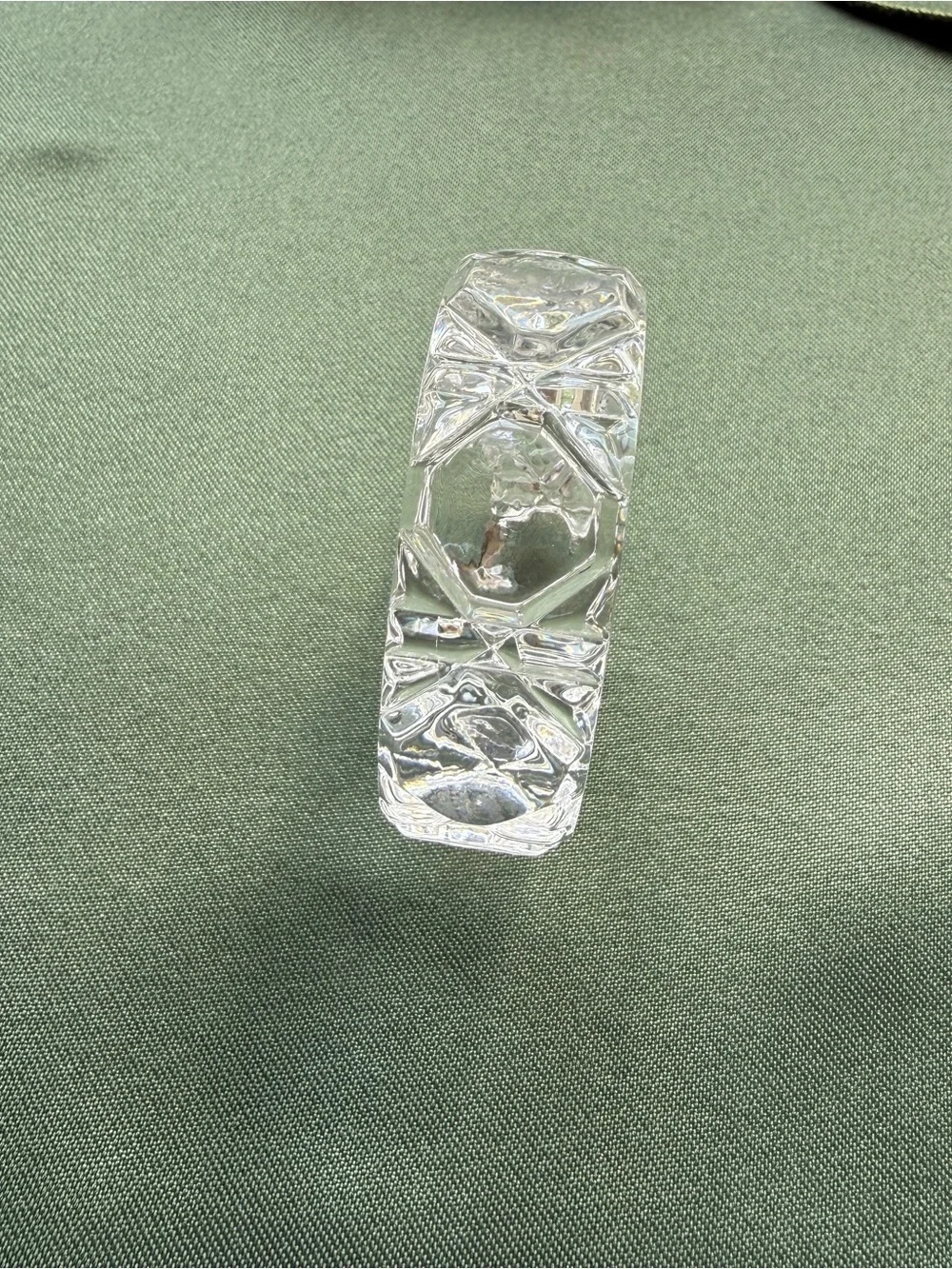Clear Crystal-Effect Napkin Rings - Set of 4